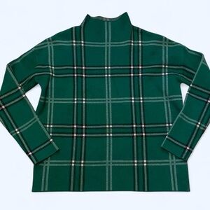 Nicole Miller New York women’s plaid mock neck sweater